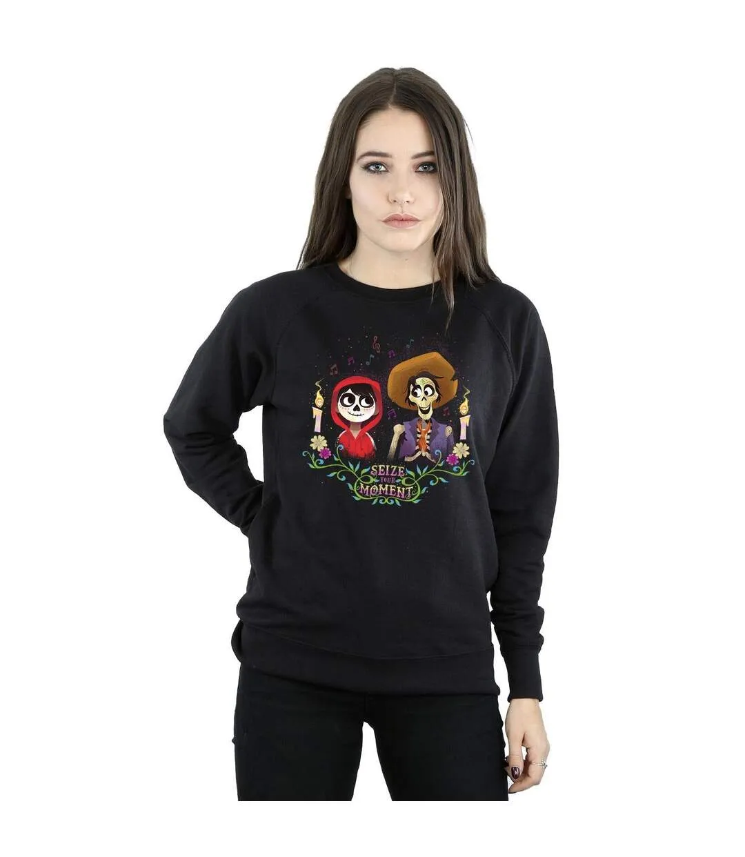 Disney Sweatshirt Coco Miguel And Hector Femme/Ladies (Noir) - UTBI3580-2
