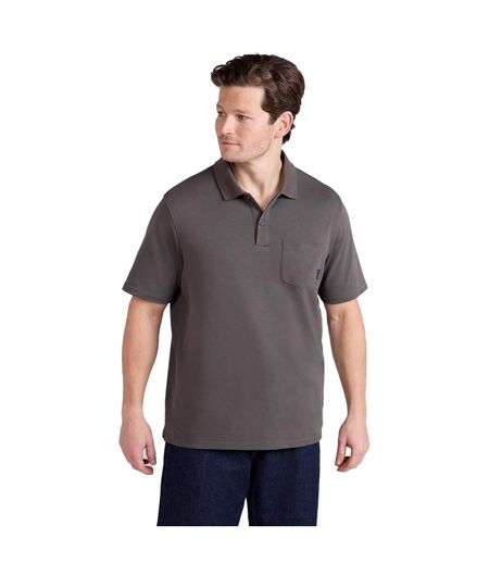 Mens icon pique polo shirt dark khaki Animal