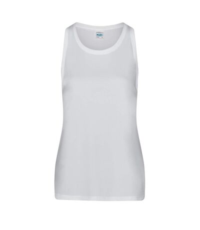 AWDis Just Cool Womens/Ladies Girlie Smooth Sports Vest (Arctic White)