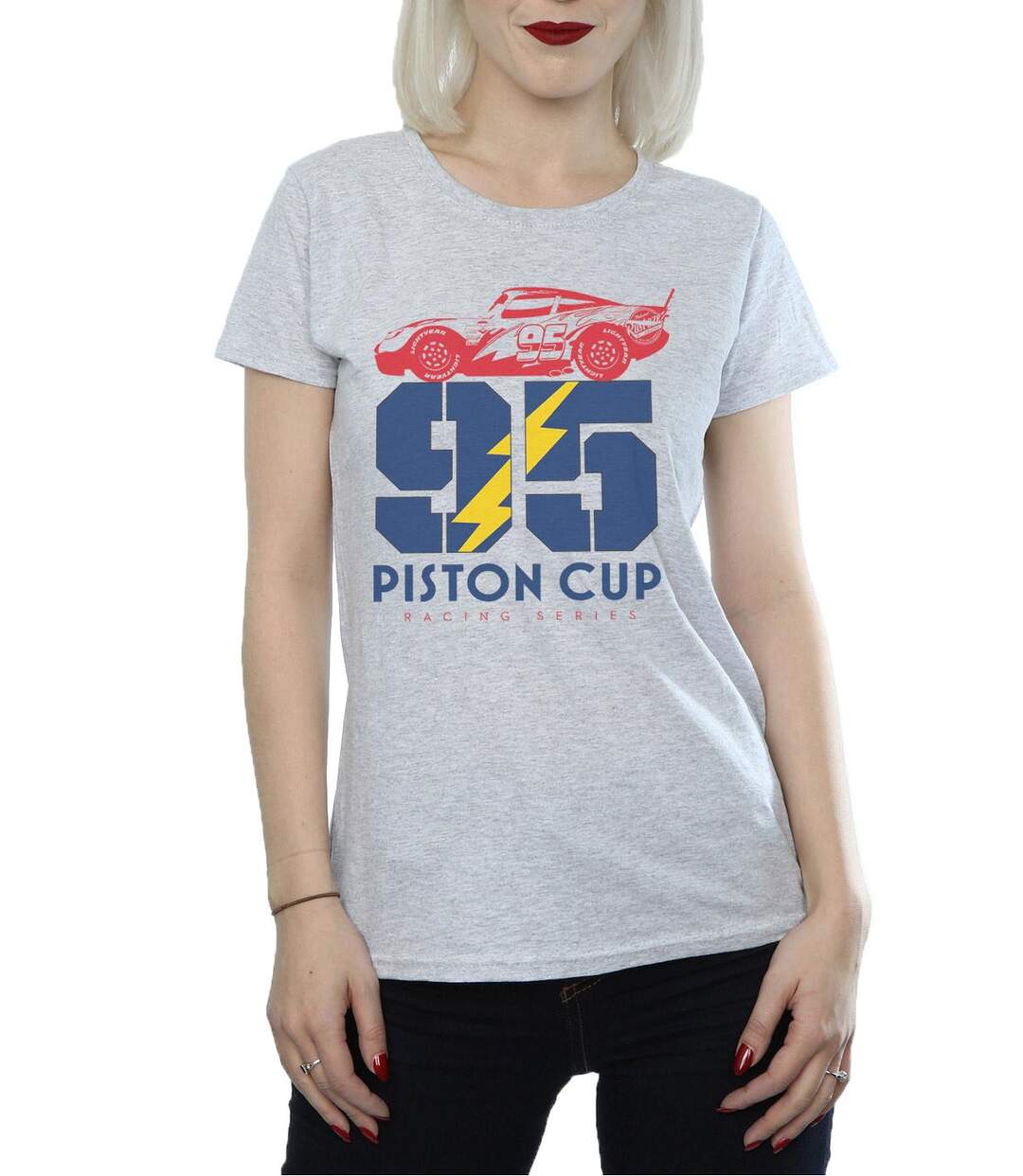Disney - T-shirt CARS PISTON CUP - Femme (Gris chiné) - UTBI13571-3