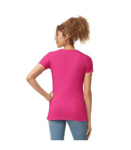 Gildan Womens/Ladies Softstyle Plain Ringspun Cotton Fitted T-Shirt (Heliconia) - UTPC5864