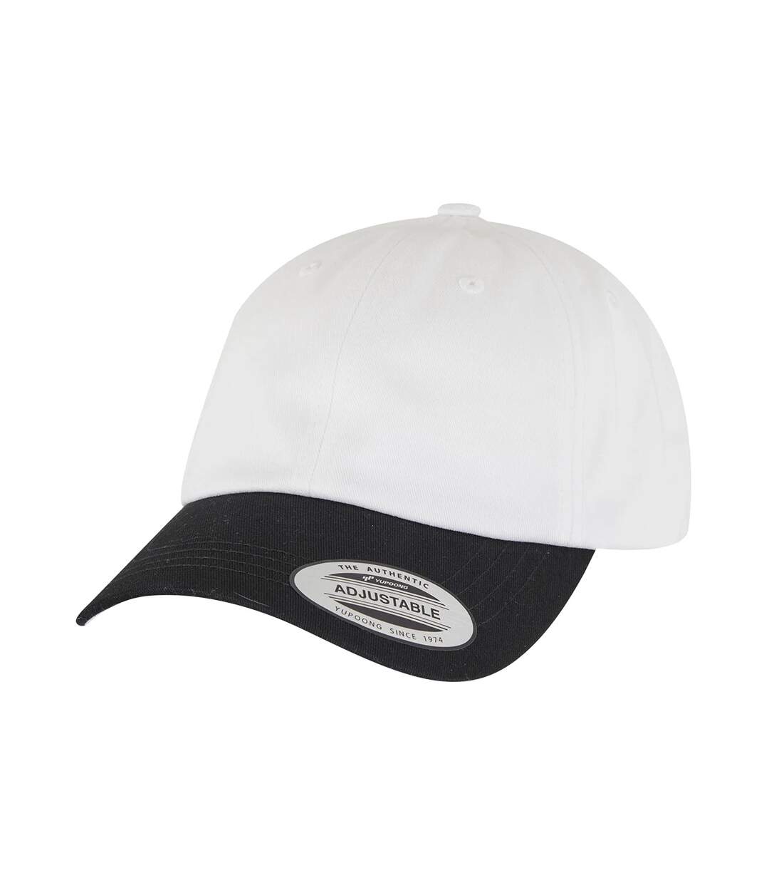 Yupoong Two Tone Low Profile Classic Baseball Cap White Black Flexfit-1
