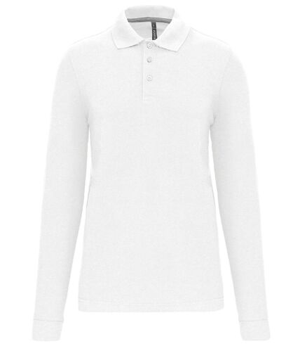 Polo manches longues - Homme - WK276 - blanc