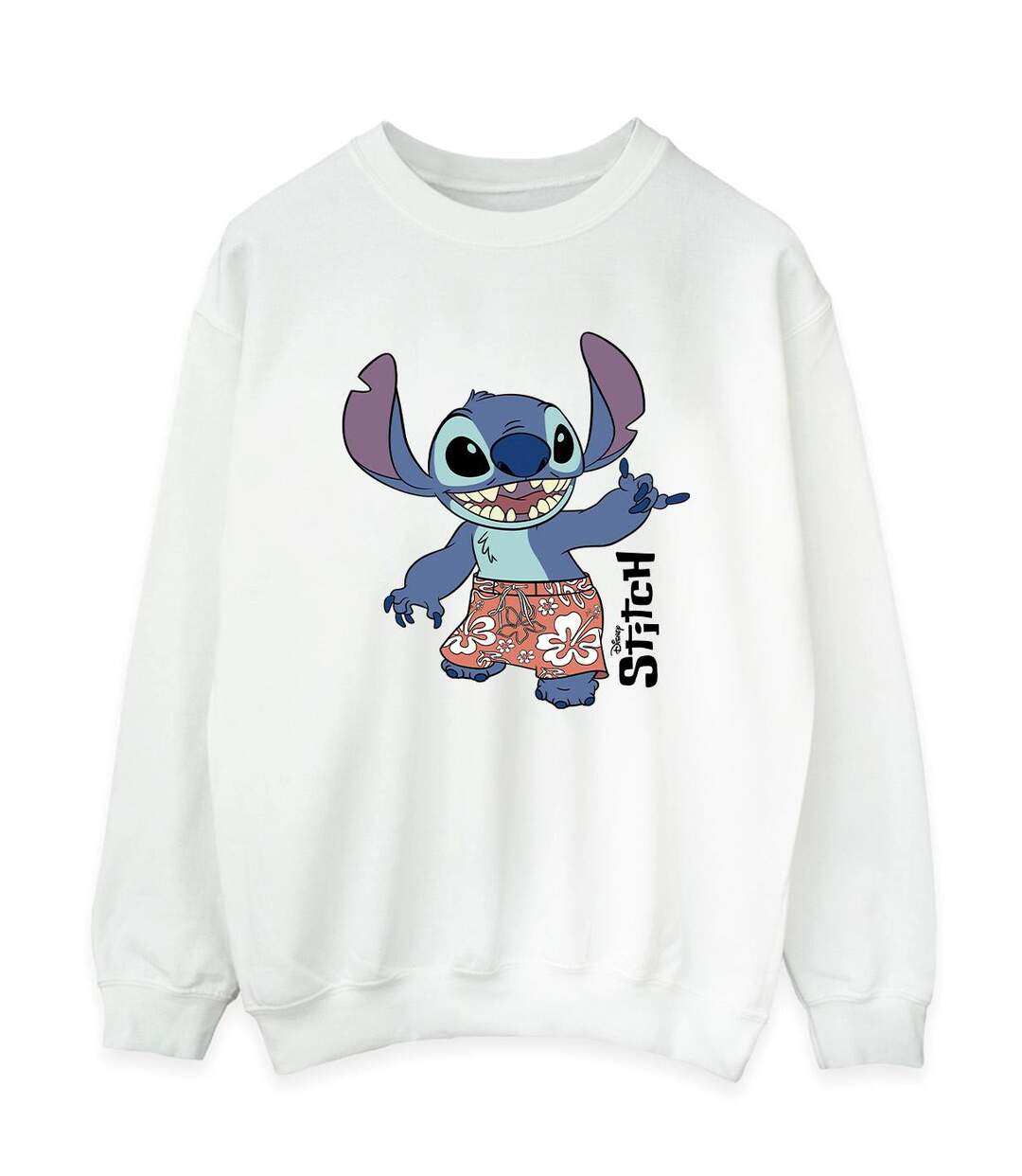 Disney Sweatshirt bermuda femme/femme Lilo & Stitch (Blanc) - UTBI22607-1