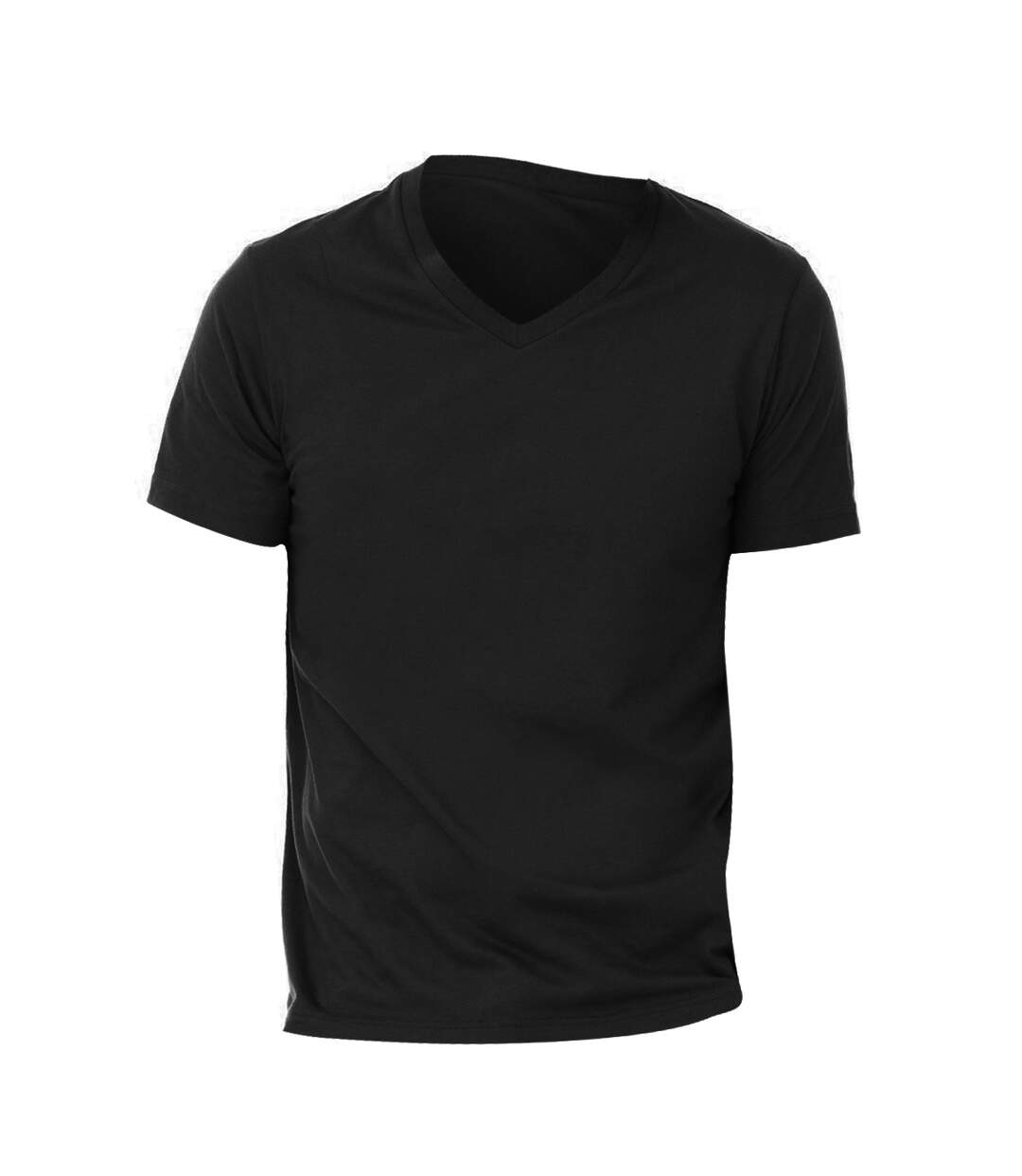 Canvas t-shirt à col v 100% coton homme noir Bella + Canvas