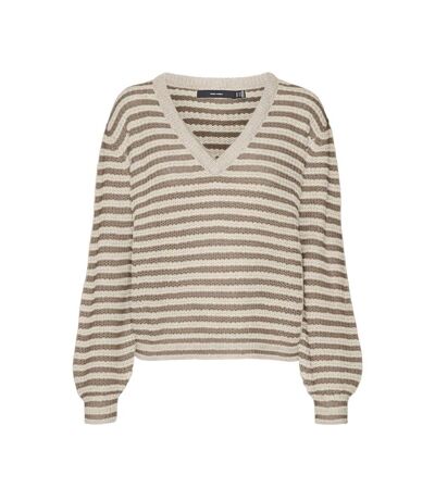 Pull Beige/Écru Femme Vero Moda Mearth - L