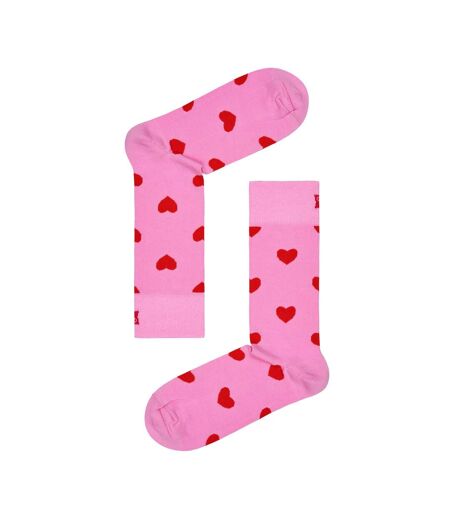 1 Pack Unisex Cotton Pink Valentines Heart Design Socks