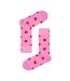 1 Pack Unisex Cotton Pink Valentines Heart Design Socks-2