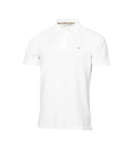 Mens Golf Polo Shirt White Calvin Klein