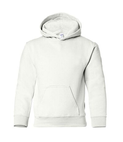 Sweat à capuche unisexe blanc Gildan