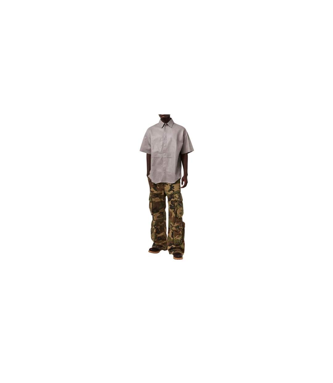 T-shirt Manches Courtes Homme Gris Givré Diesel-1