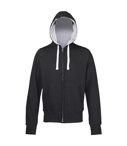 Awdis Chunky Premium Heavyweight Hooded Sweatshirt / Hoodie / Zoodie (Jet Black (Grey inner))