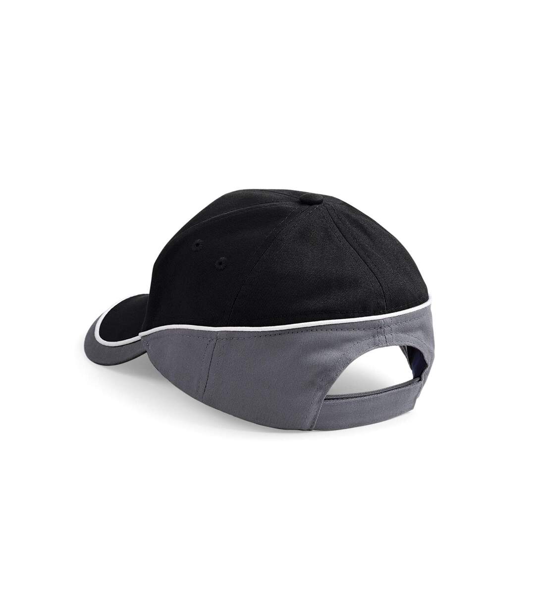 Casquette Teamwear Competition Noir Gris Foncé Blanc Beechfield-1