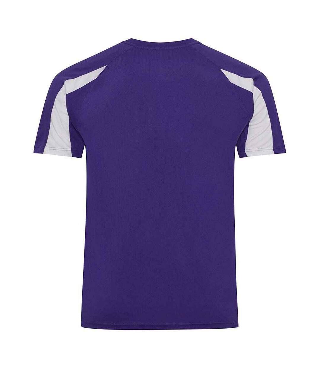 Unisex Adult Contrast T-shirt Purple Arctic White AWDis Cool-2