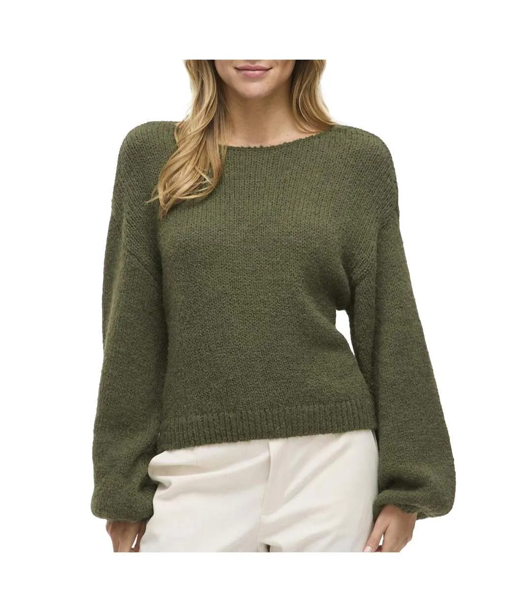 Pull en maille rose femme vila choca-1