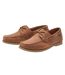 Mens Leather Boat Shoes Dark Tan Chatham-4