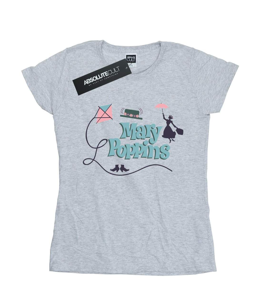 Disney - T-shirt MARY POPPINS LOGO - Femme (Gris chiné) - UTBI14949-1