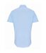 Premier Mens Stretch Fit Poplin Short Sleeve Shirt (Pale Blue) - UTRW6589