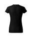 Womens/ladies Basic T-shirt Black Adler-2
