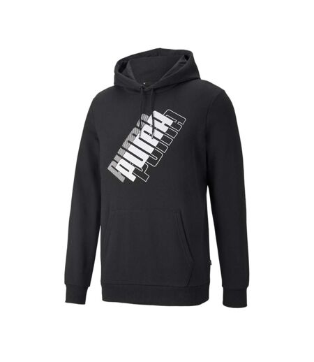 Sweat à Capuche Noir Homme Puma Power Logo - L