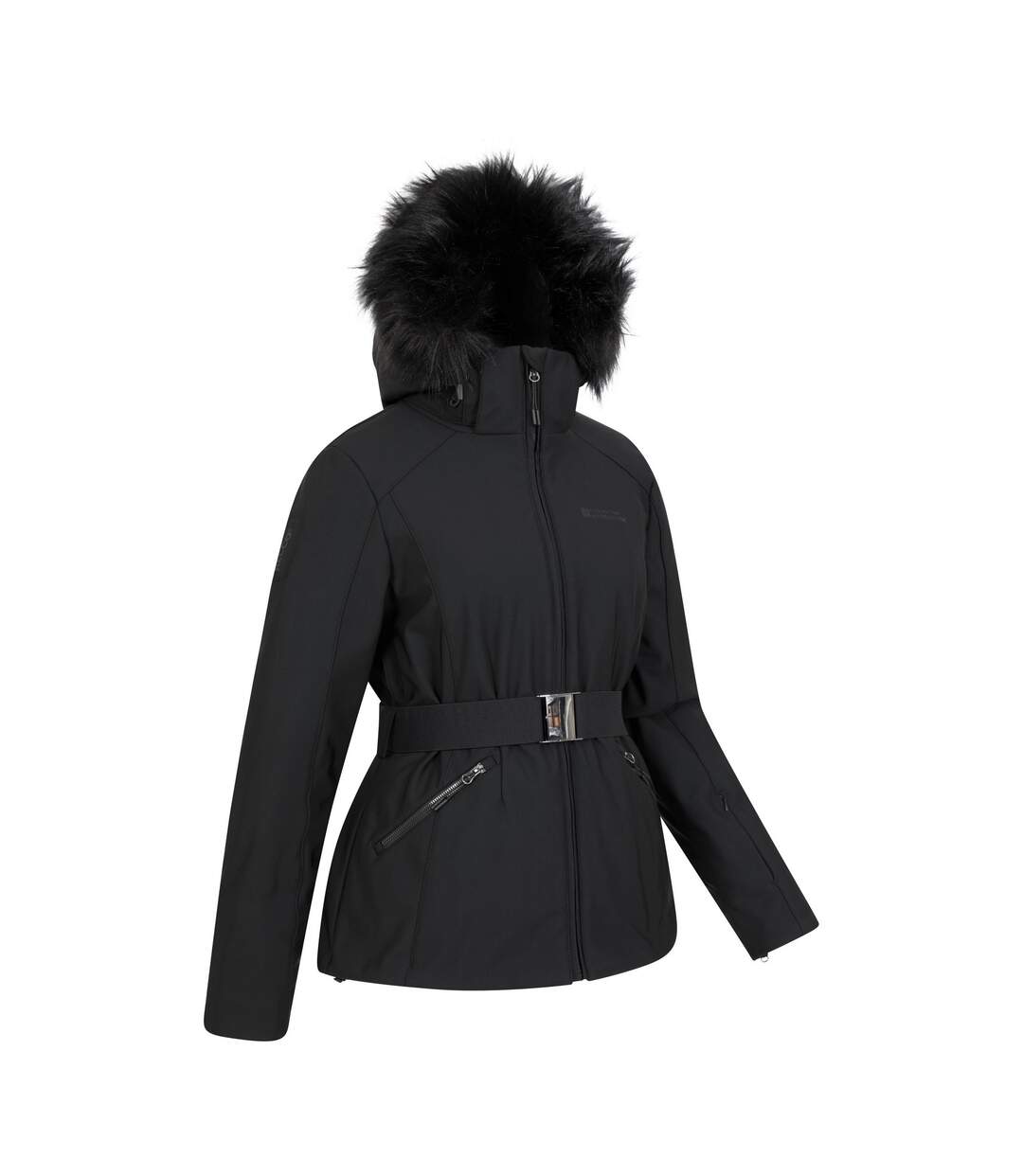 Womens/ladies swiss recco ski jacket black Mountain Warehouse