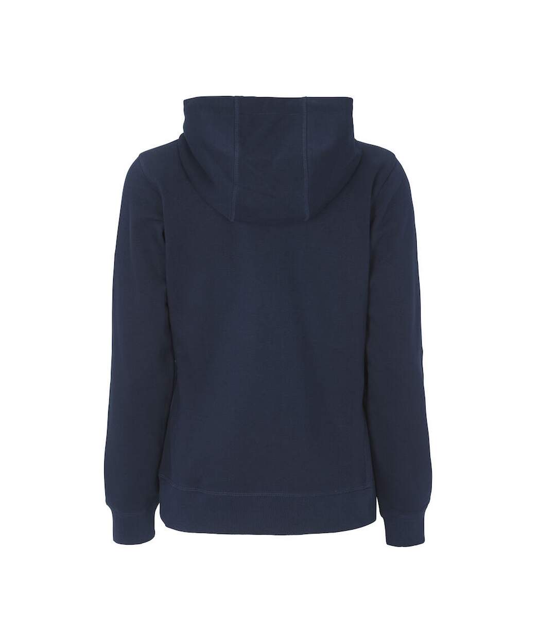 Womens/ladies French Terry Full Zip Hoodie Navy Cottover-2