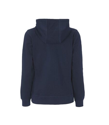 Womens/ladies French Terry Full Zip Hoodie Navy Cottover