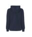 Womens/ladies French Terry Full Zip Hoodie Navy Cottover-2
