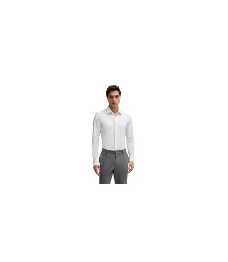 Chemise Manches Longues Motif/style Oxford Joe Homme Blanc Boss