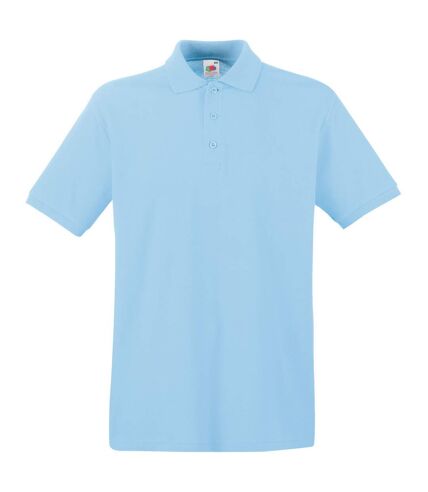 Fruit Of The Loom Premium Mens Short Sleeve Polo Shirt (Sky Blue) - UTBC1381