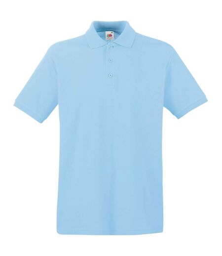 Fruit Of The Loom Premium Mens Short Sleeve Polo Shirt (Sky Blue) - UTBC1381