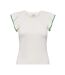 T-Shirt blanc/vert femme jdy adele-1