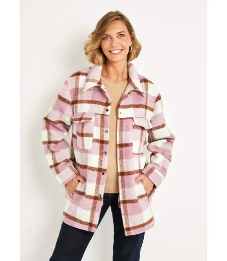 Veste surchemise chaude carreaux