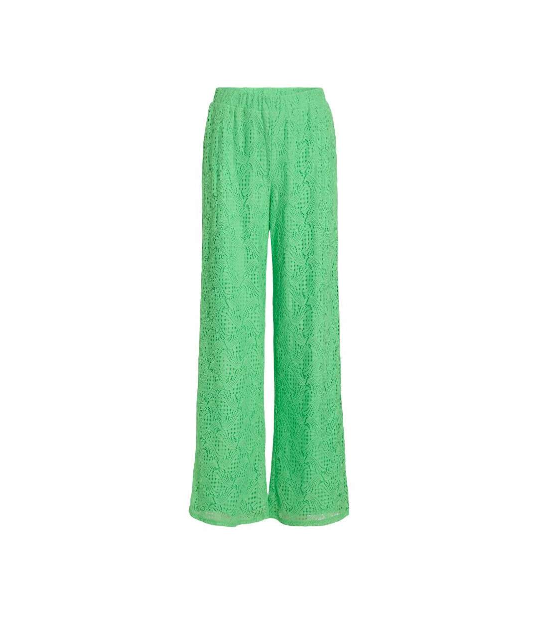 Pantalon fluide vert femme vila vibegena-1