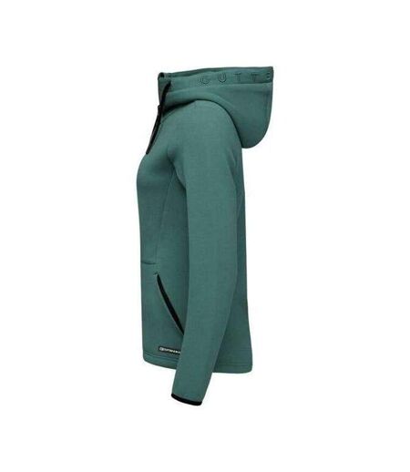 Womens/ladies Pemberton Drawstring Hoodie Pine Green Cutter & Buck