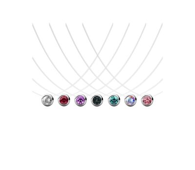 Pendentifs Lot de 7 colliers invisibles Moon - Cristal d'Autriche