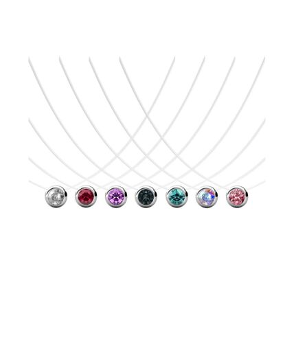 7 Pendentifs Invisibles Moon - Argenté et Multi