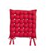 Galette de chaise Tressée - 40 x 40 cm - Rouge pomme d'amour