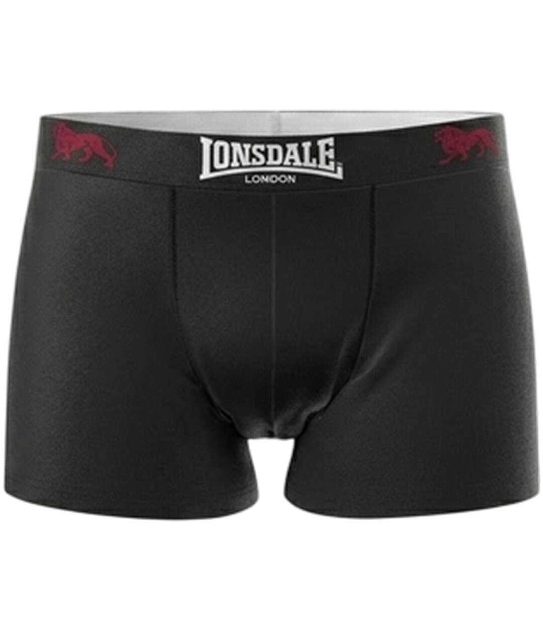 Lot De 2  Boxers Motif/style Camouflage Homme Rouge Pastel Noir Lonsdale-4