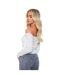 Womens/ladies Overlay Sheer Knit Bralette Top Cream Missy Empire-3