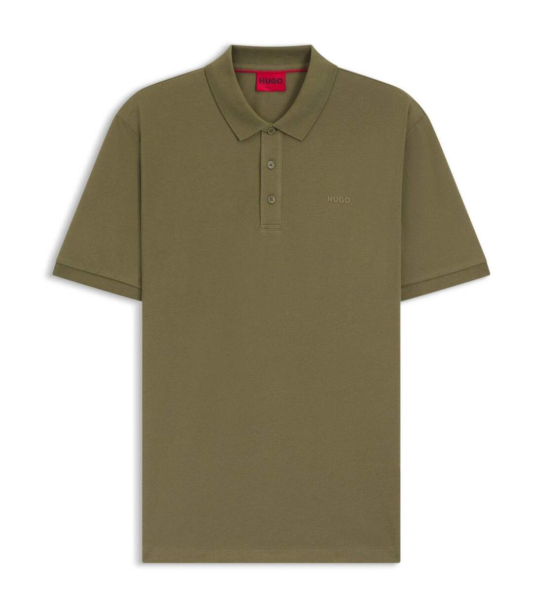 Mens Donos Cotton Polo Shirt Green Hugo-1