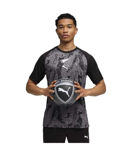 Mens World Cup 2026 New Zealand Football Shirt Black Silver Puma