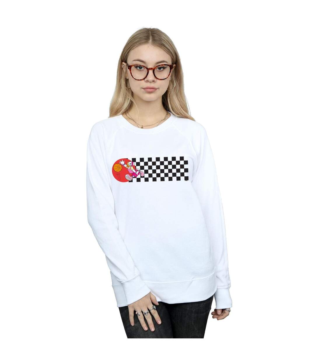 Disney Sweatshirt Daisy Duck Dribbling Femme/Ladies (Blanc) - UTBI28226-2