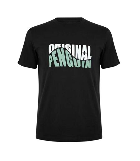 T-shirt Motif/style Lettrage Original Homme Vrai Noir Original Penguin