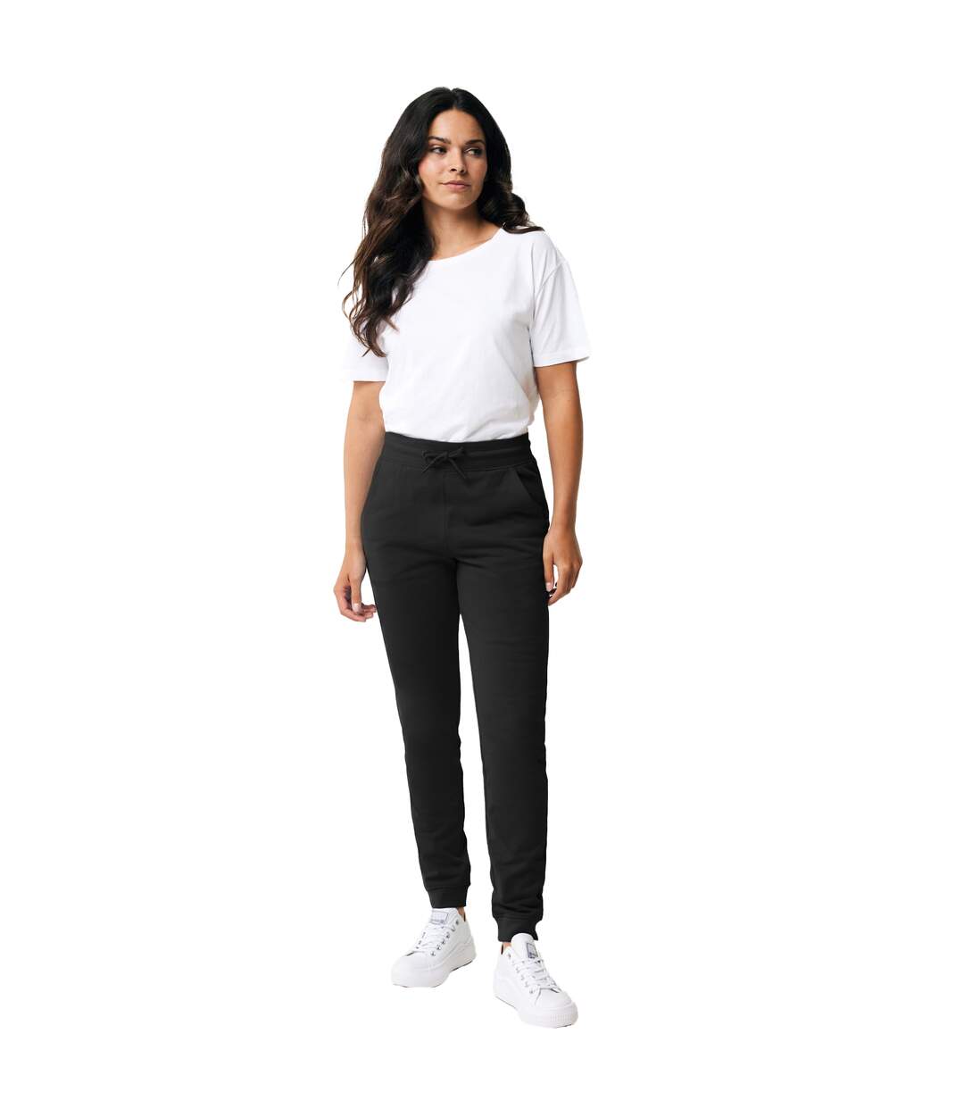 Unisex adult cooper recycled cotton jogging bottoms black Iqoniq-3