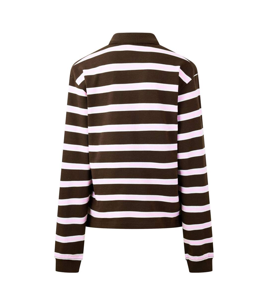 Polo Manches Longues Motif/style À Rayures Femme Marron WRSTBHVR-3