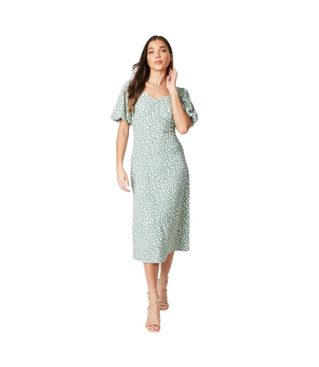 Robe mi-longue femme vert Dorothy Perkins-4