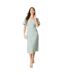 Robe mi-longue femme vert Dorothy Perkins-4