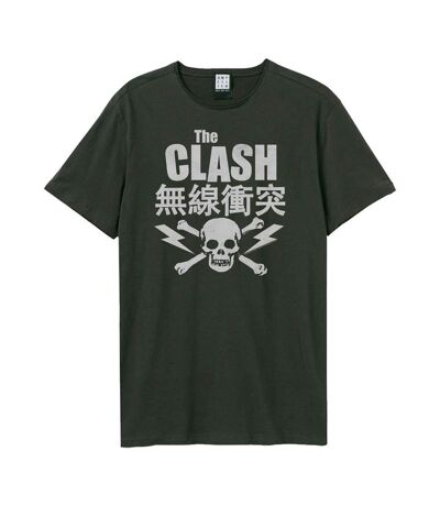 T-shirt the clash adulte charbon Amplified