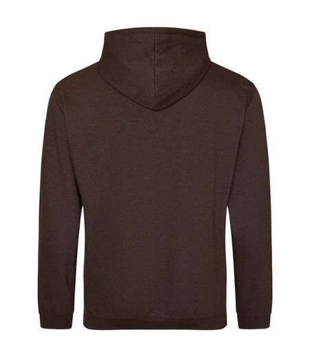 Sweat À Capuche College Adulte Marron Foncé Awdis